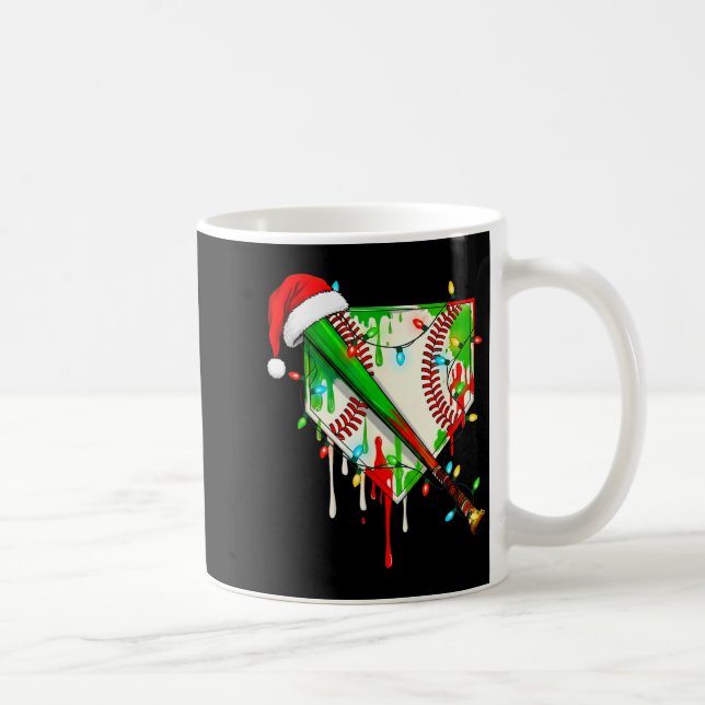 Caneca De Café Santa Srts Ice Baseball Christmas Xmas Pajama Kid  (Direita)