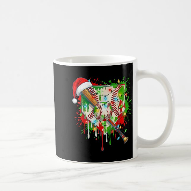 Caneca De Café Santa Srts Ice Baseball Christmas Xmas Pajama Kid  (Direita)