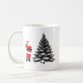 Caneca De Café Santa standing near pine tree