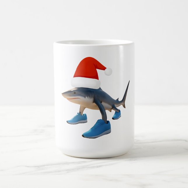 Caneca De Café Santa Tralalero Tralala –Shark in Santa Hat (Centro)