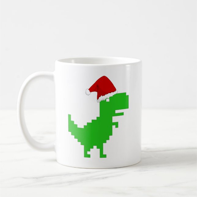 Caneca De Café santa trex engraçado (Esquerda)