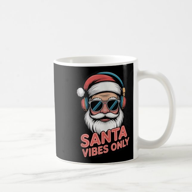 Caneca De Café Santa Vibes Only Funny P Culture Christmas Holiday (Direita)