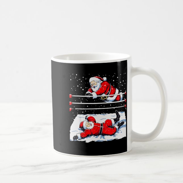 Caneca De Café Santa Wrestling Lover Wrestler Christmas Xmas Paja (Direita)