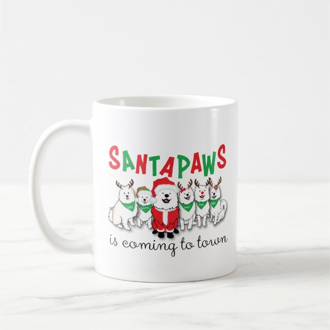 Caneca De Café Santapaws vem para a cidade (Esquerda)
