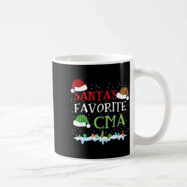 Caneca De Café Santa's Favorite Cma Fun Christmas Medical Istant  (Direita)