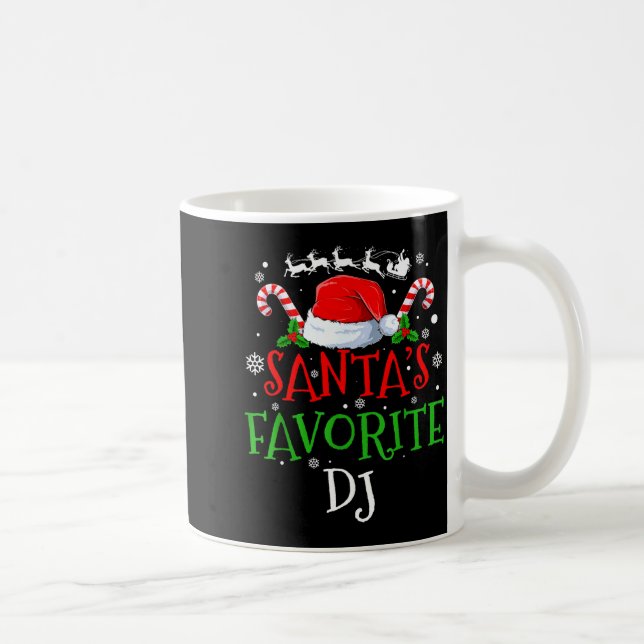 Caneca De Café Santa's Favorite Dj Christmas Party  (Direita)