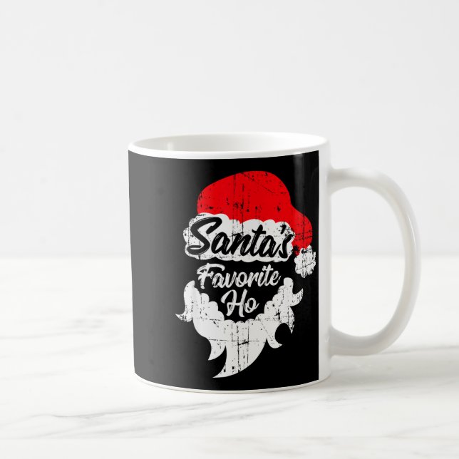 Caneca De Café Santas Favorite Ho Shirt Funny Adult Girl Christma (Direita)