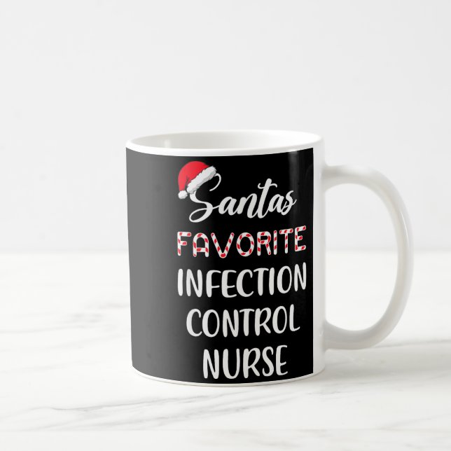 Caneca De Café Santa's Favorite Infection Control Nurse Christmas (Direita)