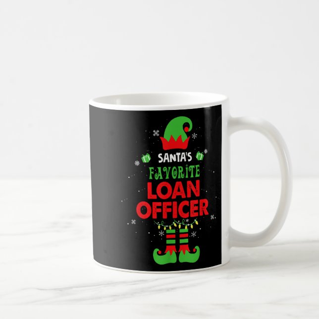 Caneca De Café Santa's Favorite Loan Officer Funny Elf Family Xma (Direita)