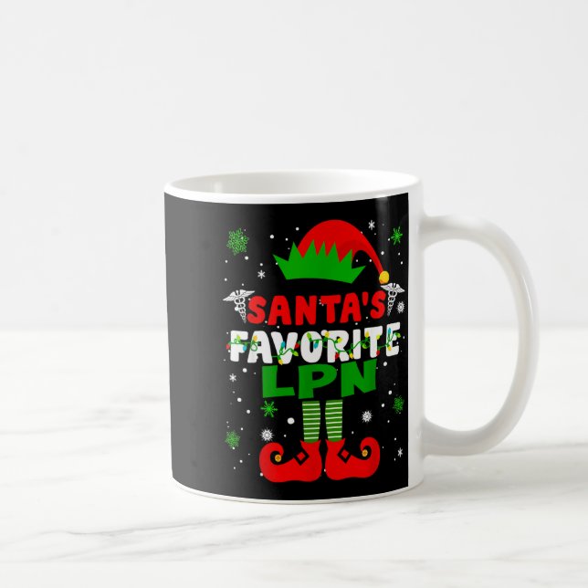 Caneca De Café Santa's Favorite Lpn Funny Christmas  (Direita)