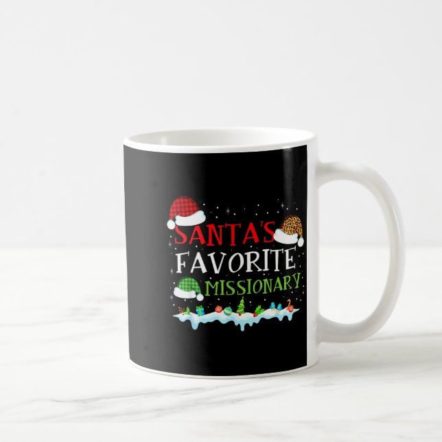 Caneca De Café Santa's Favorite Missionary Fun Christmas  (Direita)
