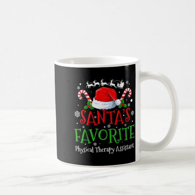 Caneca De Café Santa's Favorite Physical Therapy Istant Christmas (Direita)