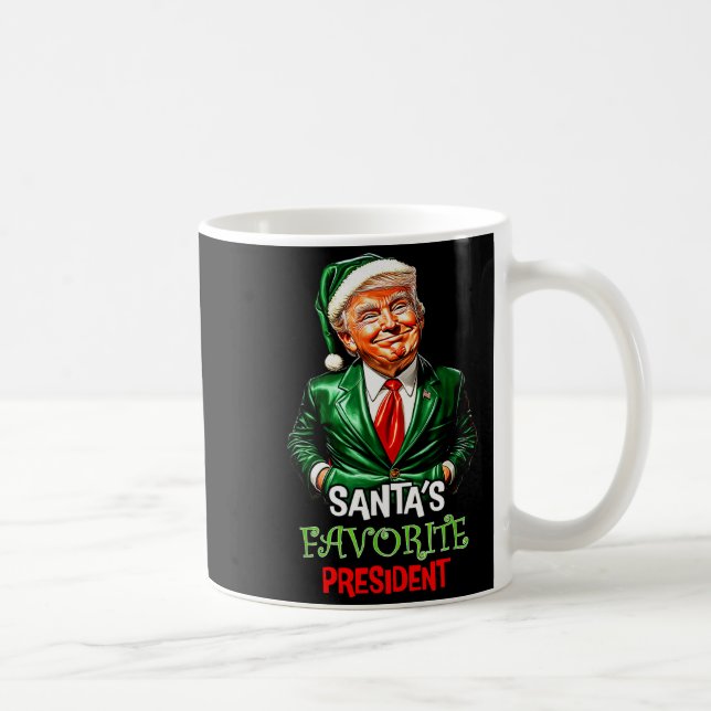 Caneca De Café Santa's Favorite President Funny Santa Trump 2024  (Direita)