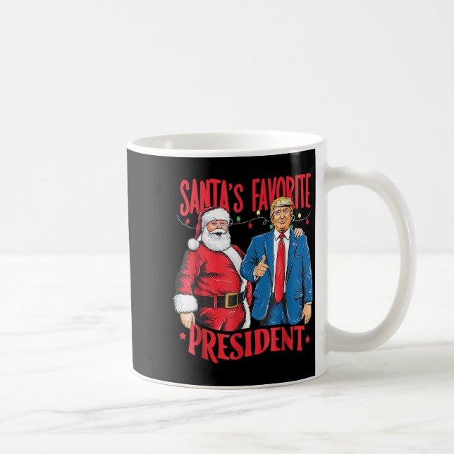 Caneca De Café Santa's Favorite President Santa Trump Dance Chris (Direita)
