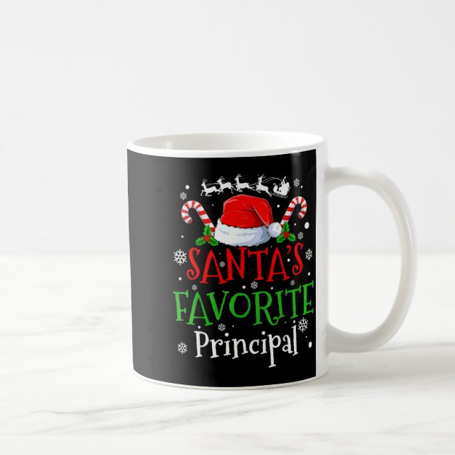 Caneca De Café Santa's Favorite Principal Christmas Party  (Direita)
