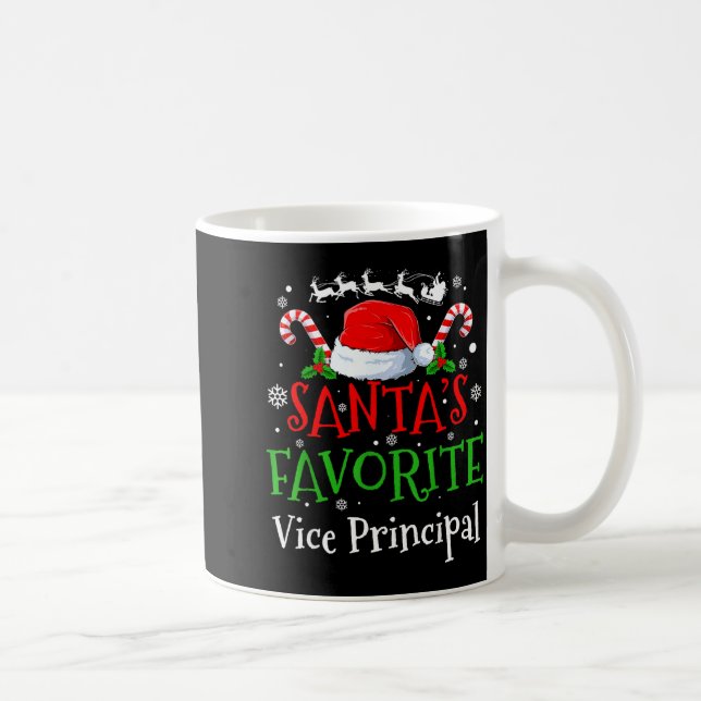 Caneca De Café Santa's Favorite Vice Principal Christmas Party  (Direita)