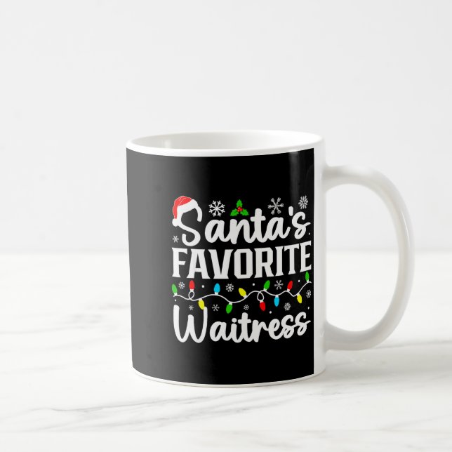 Caneca De Café Santa's Favorite Waitress Funny Christmas Family M (Direita)