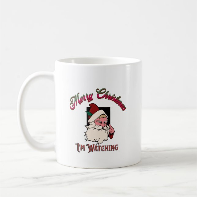Caneca De Café Santas Watching (Esquerda)