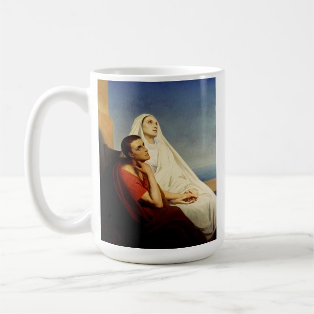 Caneca De Café Santo Agostinho e Santa Mônica (Esquerda)