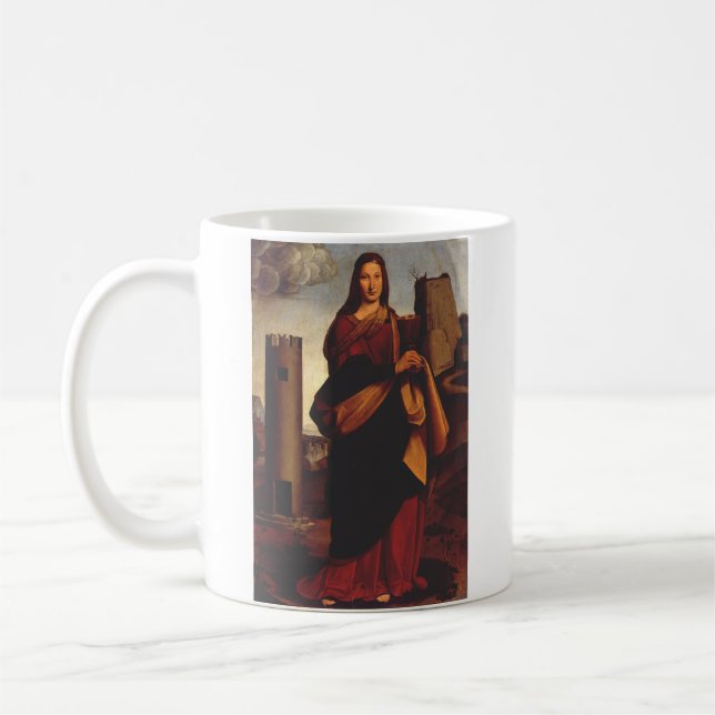 Caneca De Café Santo Barbara por Giovanni Antonio Boltraffio (Esquerda)