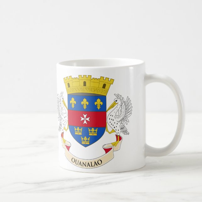 Caneca De Café Santo Barthélemy Flag Cerâmica Mug (Direita)
