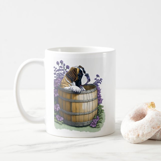 Caneca De Café Santo Bernard Dog (Com Donut)