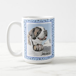 Caneca De Café Santo Bernard Painting - Arte Cachorra Original
