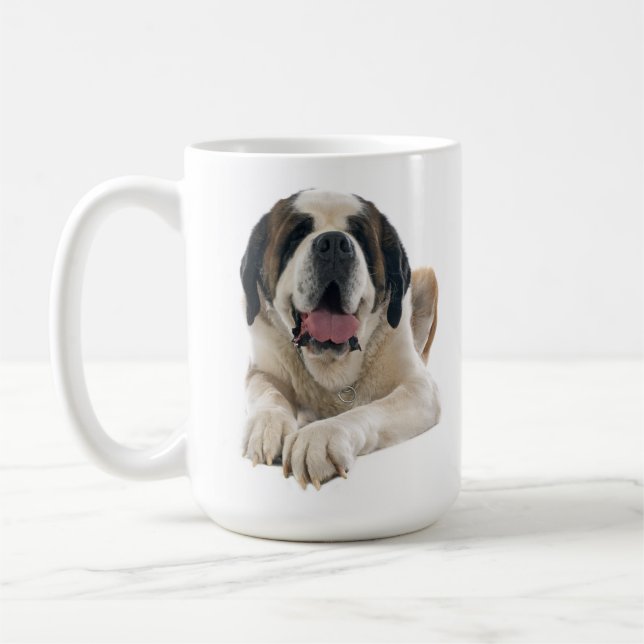 Caneca De Café Santo Bernard Red Love Puppy Dog - Rua Bernard. (Esquerda)
