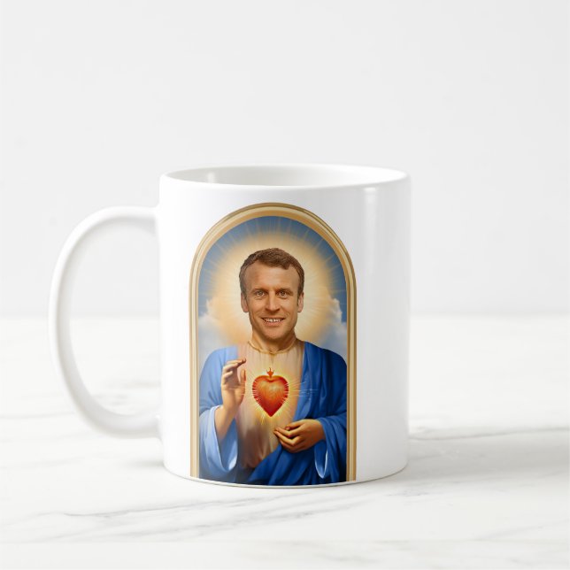 Caneca De Café Santo Emmanuel Macron Prayer (Esquerda)