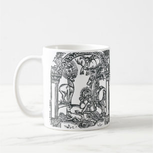 Caneca De Café Santo Eustáquio vê Jesus Cristo