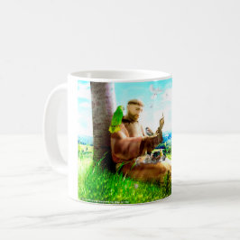 Caneca De Café Santo Francis e o sermão prega aos pássaros