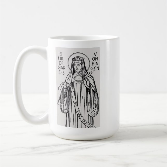 Caneca De Café Santo Hildegard da abadia beneditina de Bingen (Esquerda)