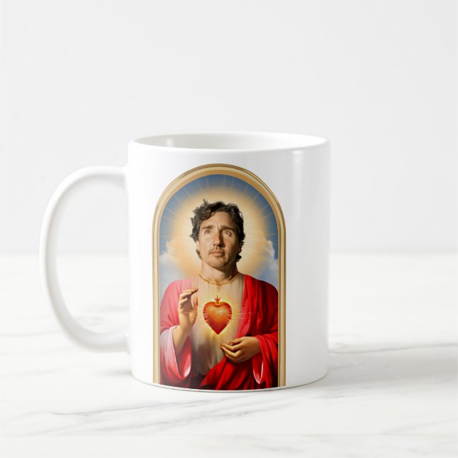 Caneca De Café Santo Justin Trudeau Prayer (Esquerda)