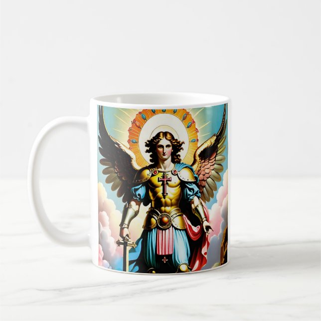 Caneca De Café Santo Michael Mug, católico (Esquerda)