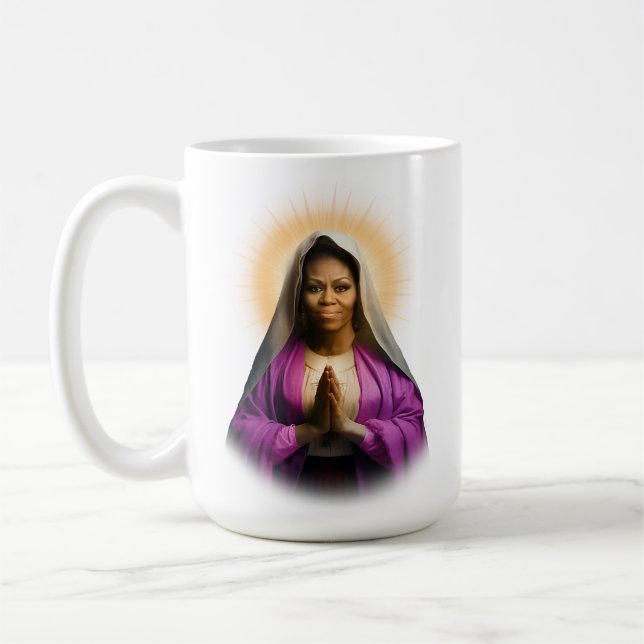 Caneca De Café Santo Michelle Obama Prayer (Esquerda)