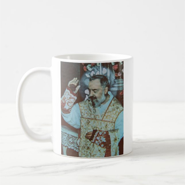 Caneca De Café Santo Padre Pio (Esquerda)