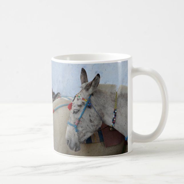 Caneca De Café Santorini Donkeys Café Mug (Direita)