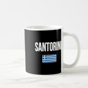 Caneca De Café Santorini Grécia Bandeira Grega Lembrança Férias