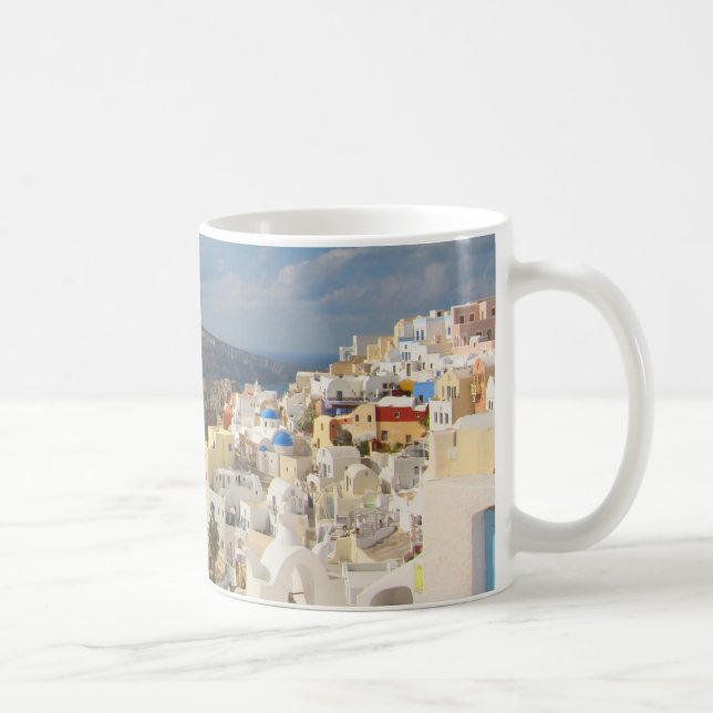 Caneca De Café Santorini no Sol da Tarde (Direita)
