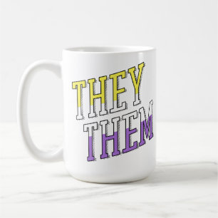 Caneca De Café São Cores Não-Binárias