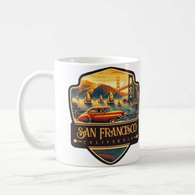 Caneca De Café São Francisco, Califórnia | Antigo (Esquerda)