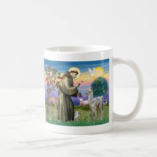Caneca De Café São Francisco e Bebê Lhama (Direita)
