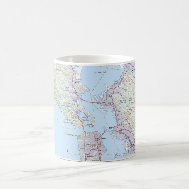 Caneca De Café São Francisco e o Mapa da Área da Baía (Centro)