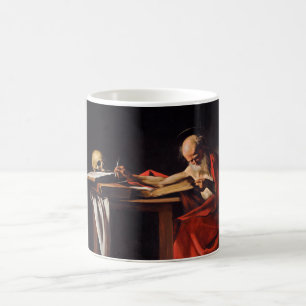 Caneca De Café São Jerônimo Escrevendo por Michelangelo Caravaggi