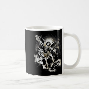 Caneca De Café São Miguel Derrotando Satanás Arcanjo Guerreiro