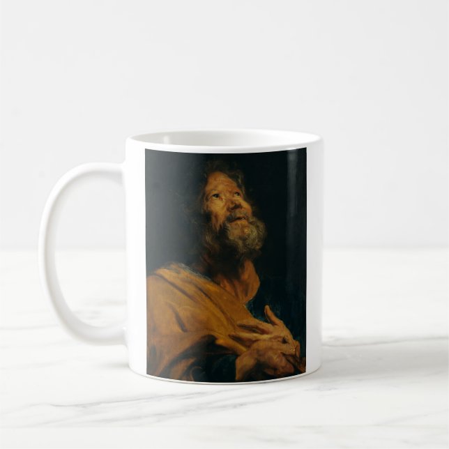Caneca De Café São Pedro por Antoon van Dyck (Esquerda)