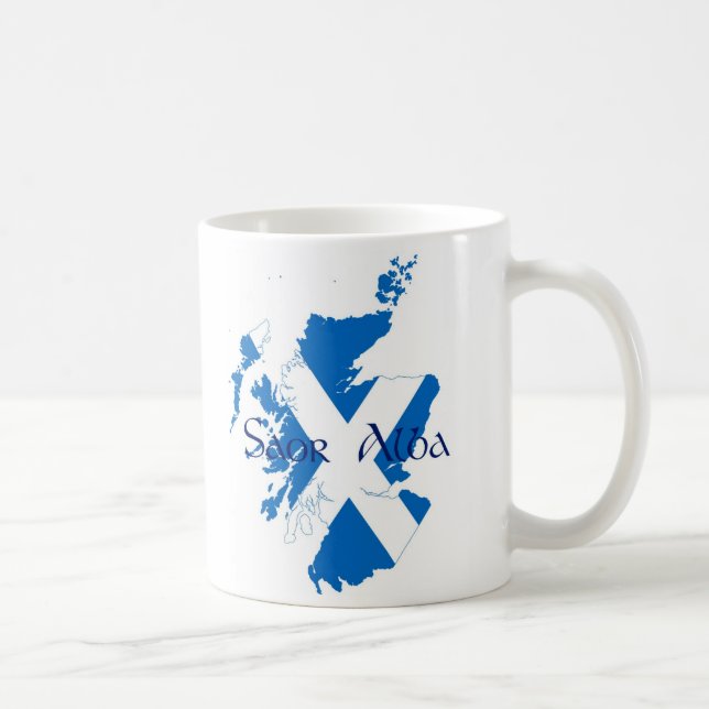 Caneca De Café Saor alba - Scotland livre (Direita)