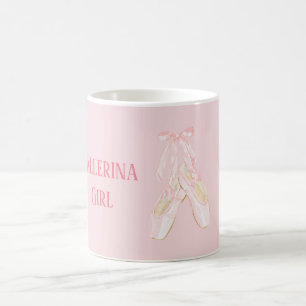 Caneca De Café Sapatilhas de Ballet Rosa Bege