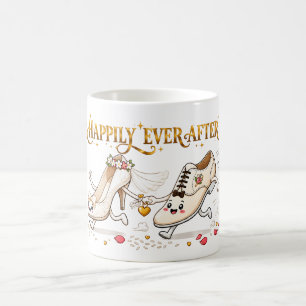 Caneca De Café Sapatos de Noiva Felizes para Sempre