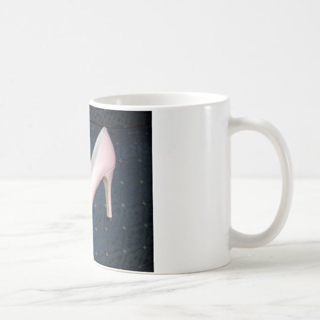 Caneca De Café Sapatos Rosa de Salto Alto (Direita)